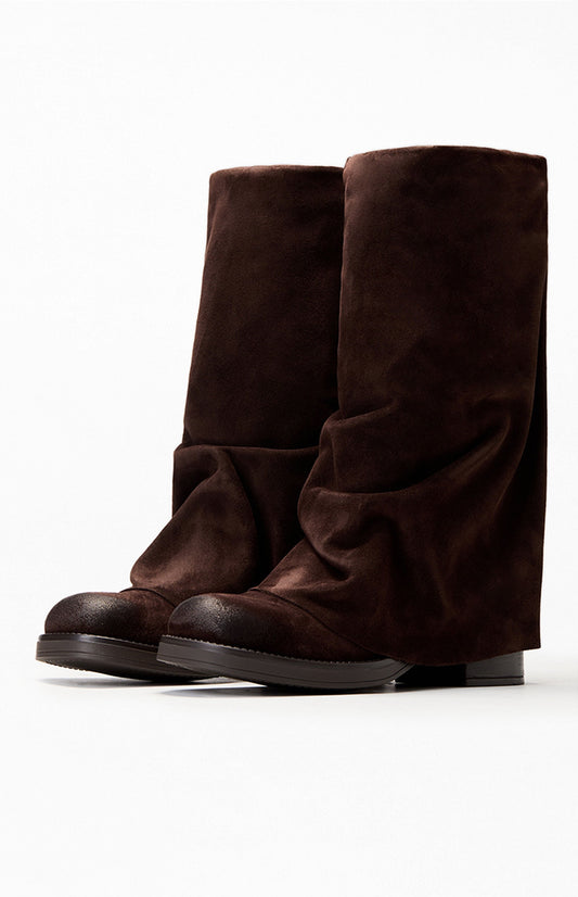 Women's Suede Cuffed Boots