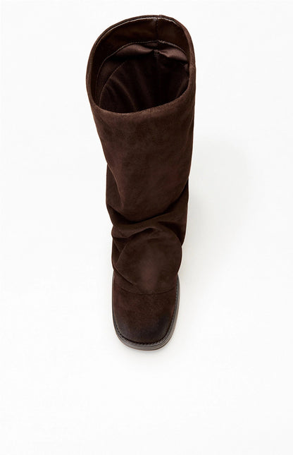Women's Suede Cuffed Boots